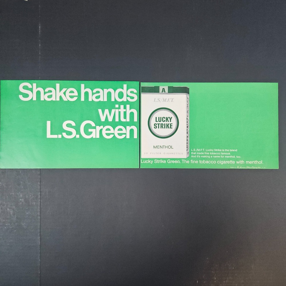 1966 Lucky Strike Green Menthol Cigarettes Vintage Print Ad American Tobacco Co